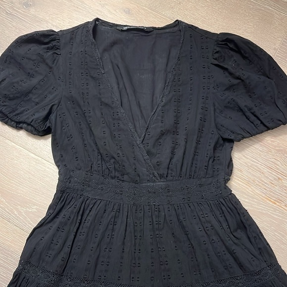 Zara Black Eyelit Dress - Picture 2 of 6